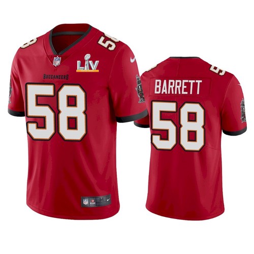 Men's Tampa Bay Buccaneers #58 Shaquil Barrett Red 2021 Super Bowl LV Limited Stitched NFL Jersey